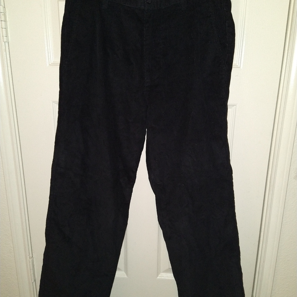 Linea Uomo Black Corduroy Pants Men's sz 34x30